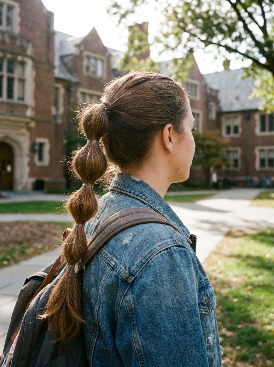 Bubble Ponytail als Back to School Hairstyles Inspiration 2026